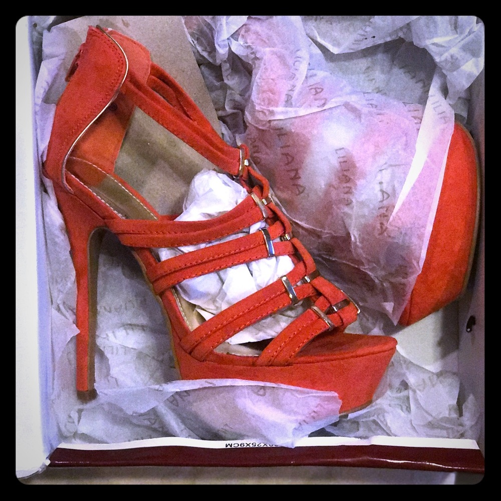 Brand New Liliana Orange heel